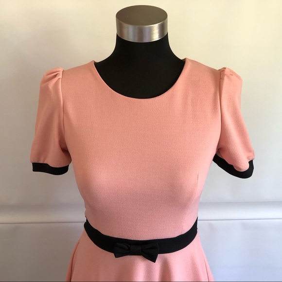 Pink and Black A Line Dress Size: S - Picture 3 of 7